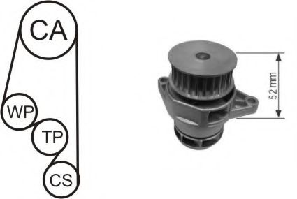 Set pompa apa + curea dintata SEAT CORDOBA Vario (6K5) (1999 - 2002) AIRTEX WPK-153001 piesa NOUA