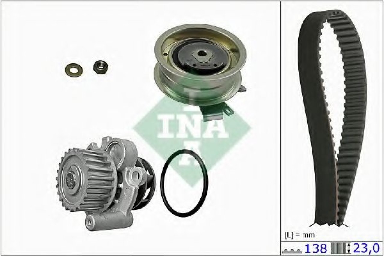 Set pompa apa + curea dintata SKODA OCTAVIA I (1U2) (1996 - 2010) INA 530 0171 30 piesa NOUA