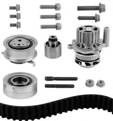 Set pompa apa + curea dintata VW CADDY III Caroserie (2KA, 2KH, 2CA, 2CH) (2004 - 2016) GRAF KP1089-1 piesa NOUA