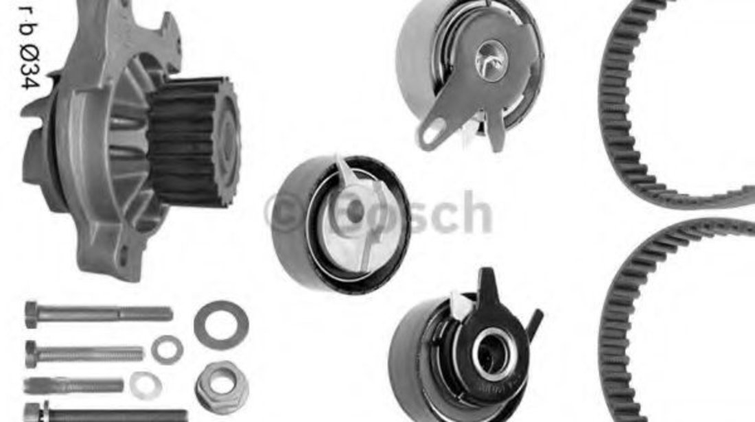 Set pompa apa + curea dintata VW LT II caroserie (2DA, 2DD, 2DH) (1996 - 2006) BOSCH 1 987 948 873 piesa NOUA