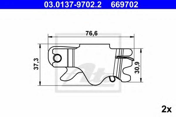 Set reparatie, reglare automata BMW Seria 3 Cupe (E46) (1999 - 2006) ATE 03.0137-9702.2 piesa NOUA