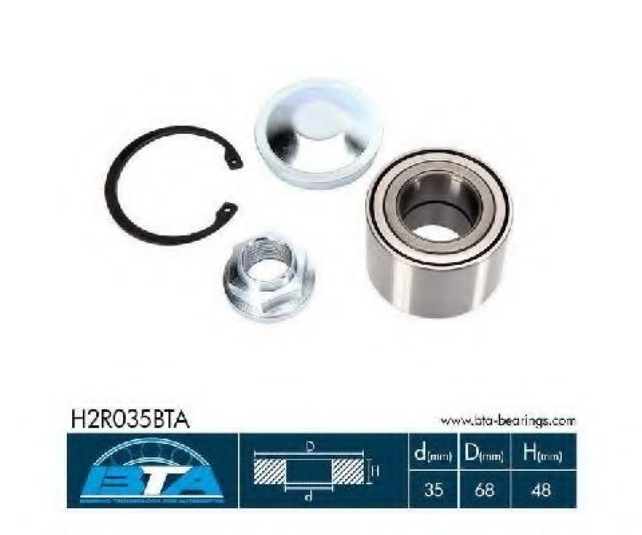 Set rulment roata OPEL VIVARO combi (J7) (2001 - 2014) BTA H2R035BTA piesa NOUA