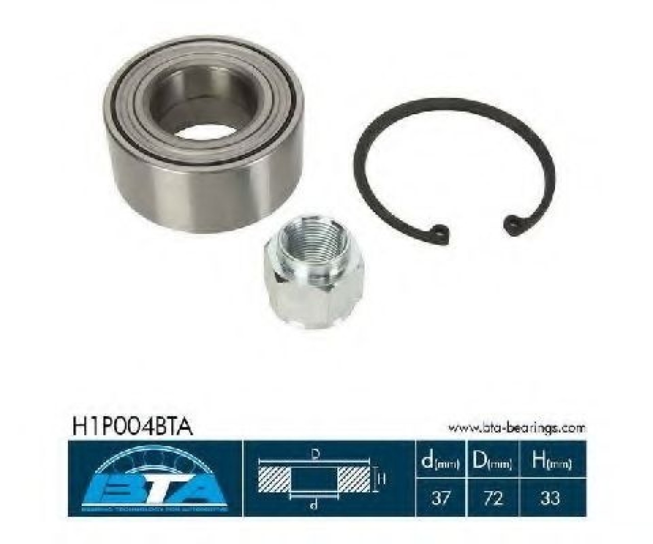 Set rulment roata PEUGEOT 306 (7B, N3, N5) (1993 - 2003) BTA H1P004BTA piesa NOUA