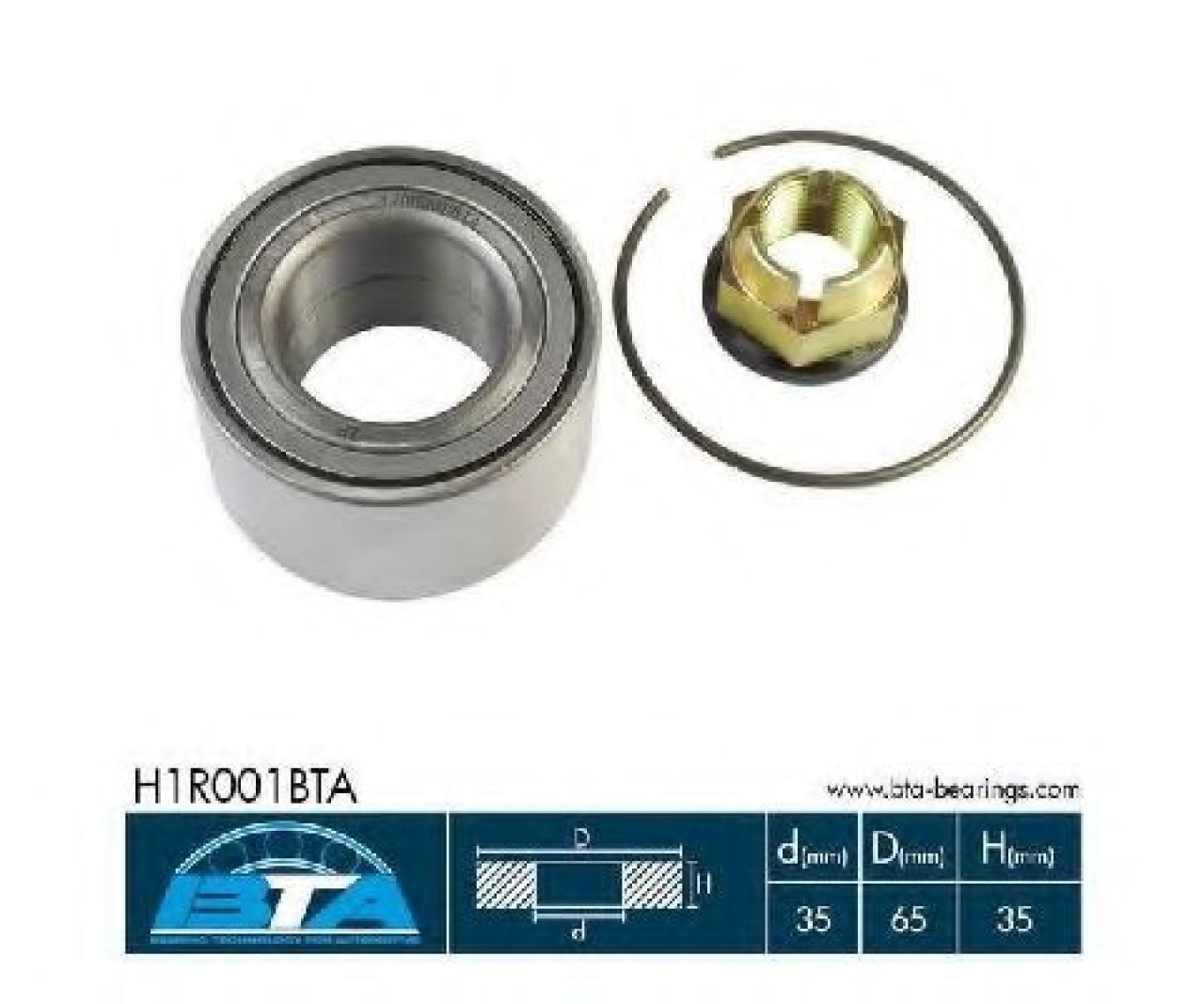 Set rulment roata RENAULT CLIO II (BB0/1/2, CB0/1/2) (1998 - 2005) BTA H1R001BTA piesa NOUA