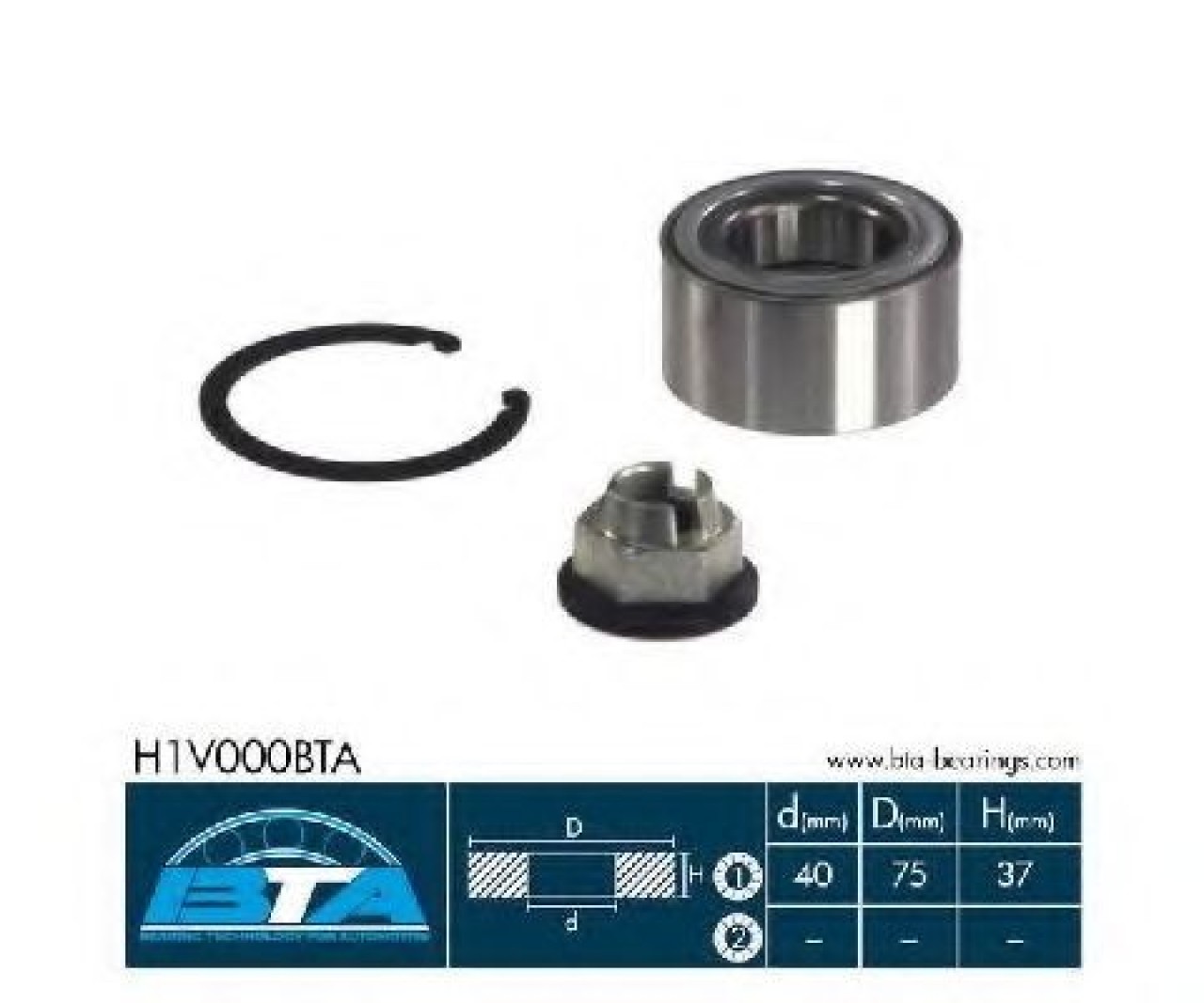 Set rulment roata VOLVO S40 I (VS) (1995 - 2004) BTA H1V000BTA piesa NOUA