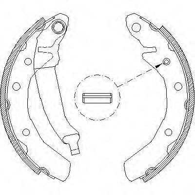 Set saboti frana CHEVROLET SPARK (M300) (2009 - 2016) REMSA 4086.00 piesa NOUA