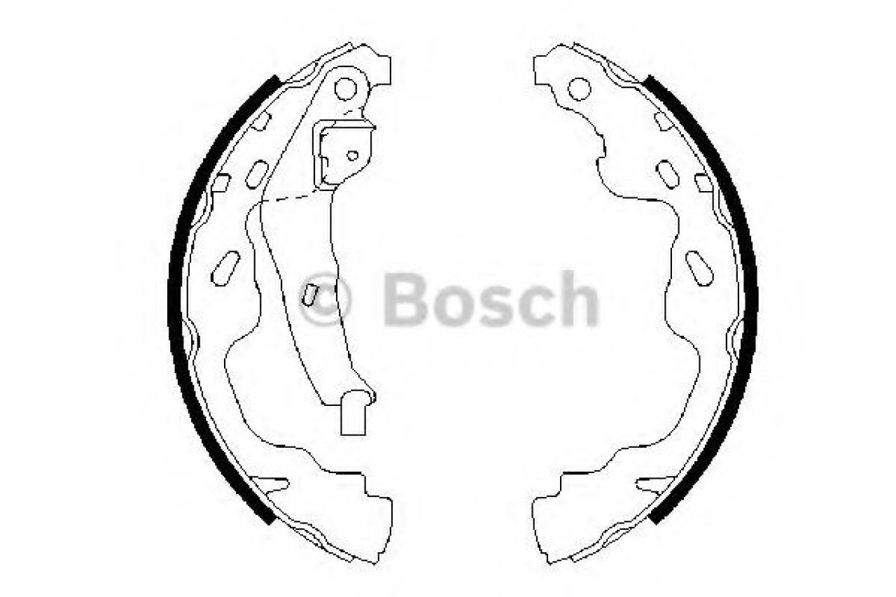 Set saboti frana CITROEN C1 II (2014 - 2016) BOSCH 0 986 487 665 piesa NOUA