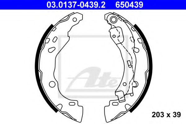 Set saboti frana CITROEN C3 I (FC) (2002 - 2016) ATE 03.0137-0439.2 piesa NOUA