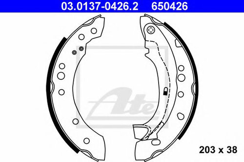 Set saboti frana CITROEN C3 Pluriel (HB) (2003 - 2016) ATE 03.0137-0426.2 piesa NOUA