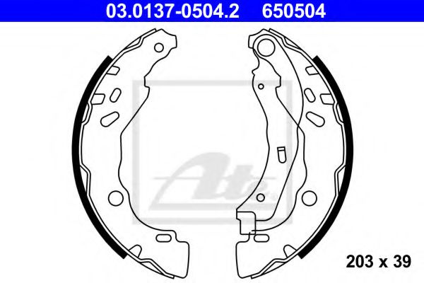 Set saboti frana CITROEN DS3 (2009 - 2015) ATE 03.0137-0504.2 piesa NOUA