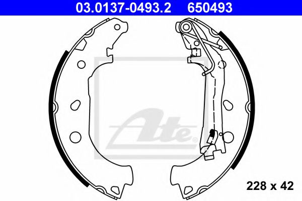 Set saboti frana CITROEN NEMO caroserie (AA) (2008 - 2016) ATE 03.0137-0493.2 piesa NOUA