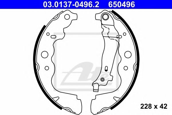 Set saboti frana DACIA DOKKER (2012 - 2016) ATE 03.0137-0496.2 piesa NOUA