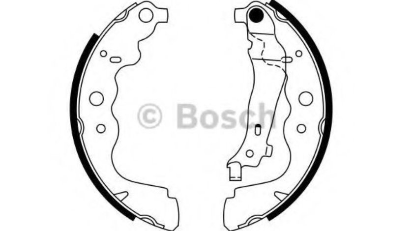 Set saboti frana DACIA LODGY (2012 - 2016) BOSCH 0 986 487 754 piesa NOUA