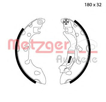 Set saboti frana FIAT 500 (312) (2007 - 2016) METZGER MG 123 piesa NOUA