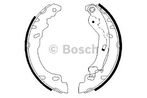 Set saboti frana FIAT 500 C (312) (2009 - 2016) BOSCH 0 986 487 704 piesa NOUA