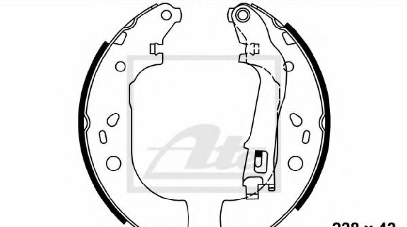 Set saboti frana FIAT FIORINO Combi (225) (2007 - 2016) ATE 03.0137-0457.2 piesa NOUA