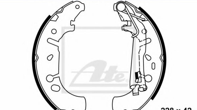 Set saboti frana FIAT LINEA (323) (2007 - 2016) ATE 03.0137-0478.2 piesa NOUA