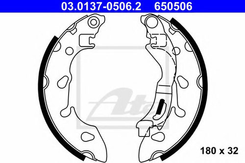 Set saboti frana FIAT PANDA Van (169) (2004 - 2016) ATE 03.0137-0506.2 piesa NOUA