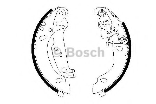 Set saboti frana FORD COURIER (JV) (1998 - 2016) BOSCH 0 986 487 624 piesa NOUA