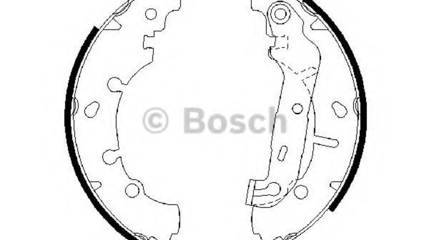 Set saboti frana FORD FIESTA V (JH, JD) (2001 - 2010) BOSCH 0 986 487 599 piesa NOUA