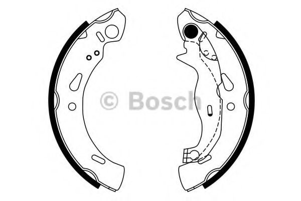 Set saboti frana FORD FIESTA VI (2008 - 2016) BOSCH 0 986 487 753 piesa NOUA