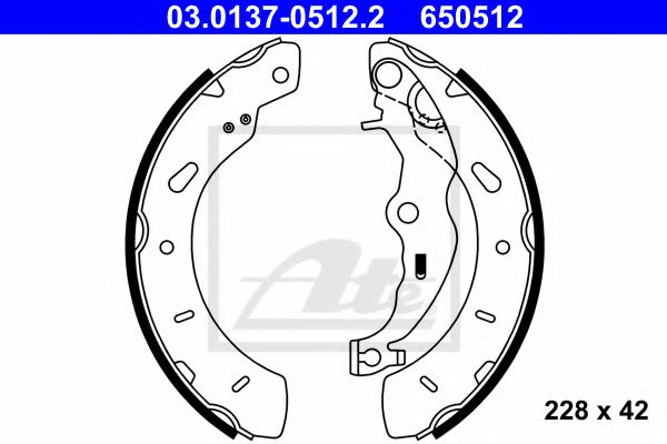 Set saboti frana FORD FOCUS III (2010 - 2016) ATE 03.0137-0512.2 piesa NOUA