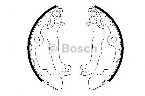 Set saboti frana FORD FOCUS Limuzina (DFW) (1999 - 2007) BOSCH 0 986 487 633 piesa NOUA