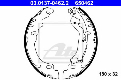 Set saboti frana FORD KA (RU8) (2008 - 2016) ATE 03.0137-0462.2 piesa NOUA