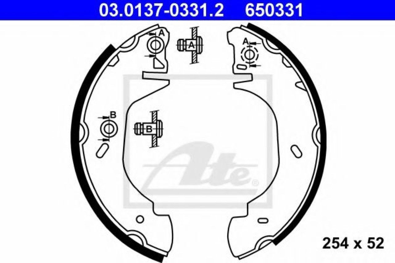 Set saboti frana FORD TRANSIT bus (E) (1994 - 2000) ATE 03.0137-0331.2 piesa NOUA