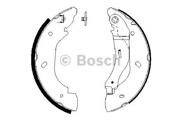 Set saboti frana FORD TRANSIT platou / sasiu (2006 - 2014) BOSCH 0 986 487 660 piesa NOUA