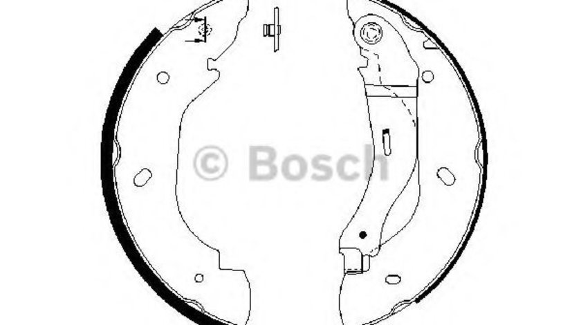 Set saboti frana FORD TRANSIT platou / sasiu (2006 - 2014) BOSCH 0 986 487 660 piesa NOUA