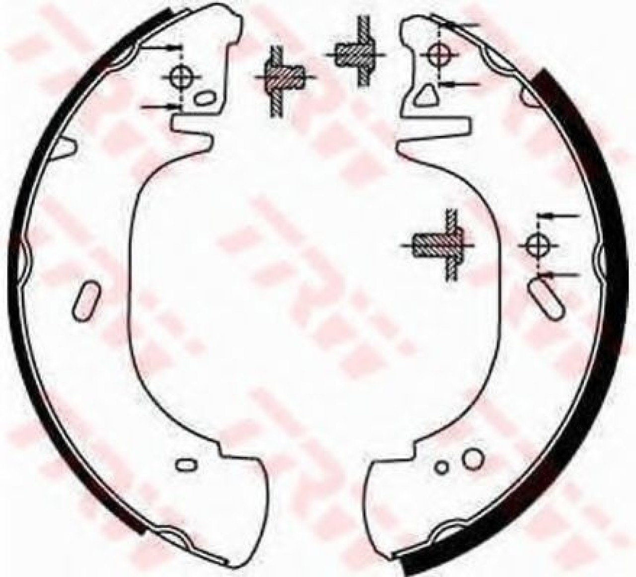 Set saboti frana FORD TRANSIT platou / sasiu (E) (1994 - 2000) TRW GS8630 piesa NOUA