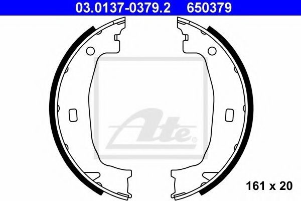 Set saboti frana, frana de mana BMW Seria 1 (E87) (2003 - 2013) ATE 03.0137-0379.2 piesa NOUA