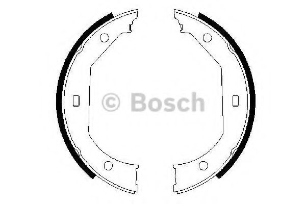 Set saboti frana, frana de mana BMW Seria 3 (F30, F35, F80) (2011 - 2016) BOSCH 0 986 487 607 piesa NOUA