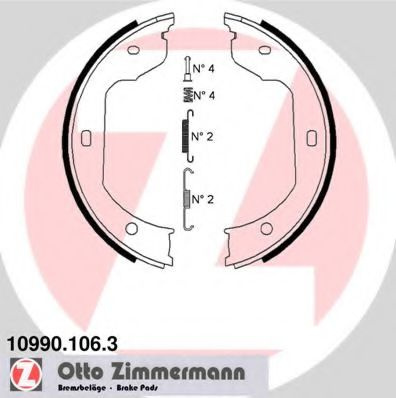 Set saboti frana, frana de mana BMW Seria 3 Cabriolet (E46) (2000 - 2007) ZIMMERMANN 10990.106.3 piesa NOUA