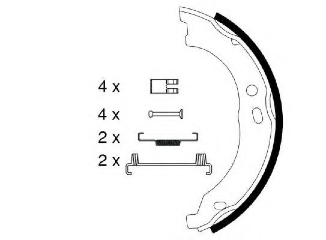 Set saboti frana, frana de mana FIAT DUCATO platou / sasiu (250, 290) (2006 - 2016) TEXTAR 91066700 piesa NOUA