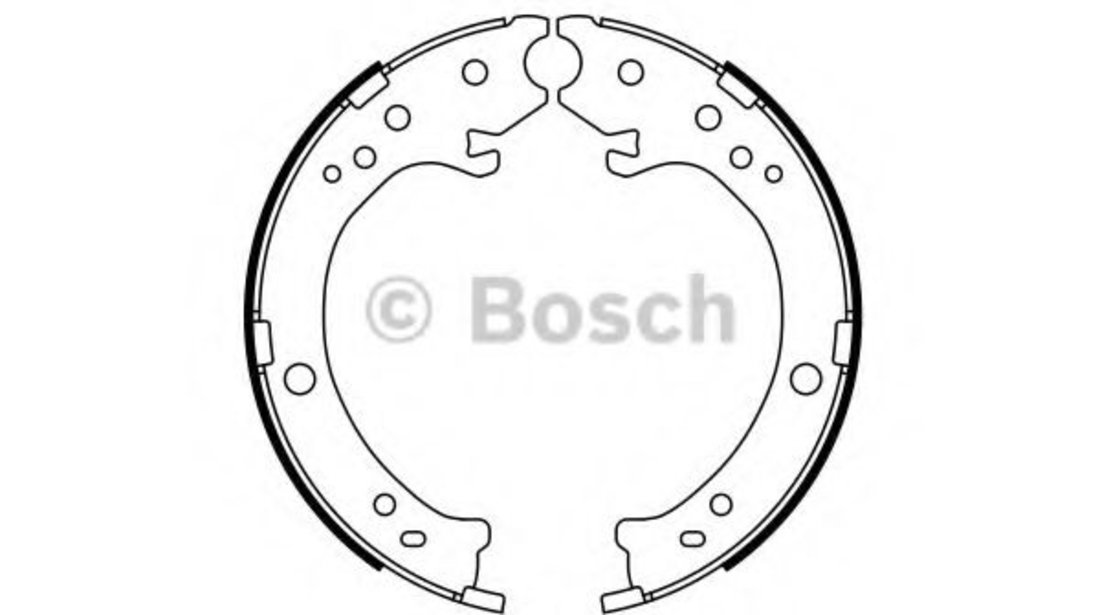 Set saboti frana, frana de mana HONDA CR-V III (RE) (2006 - 2012) BOSCH 0 986 487 765 piesa NOUA