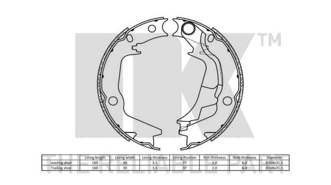 Set saboti frana, frana de mana Hyundai i10 (PA) 2007-2016 #2 03013730242