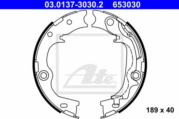 Set saboti frana, frana de mana HYUNDAI ix35 (LM, EL, ELH) (2009 - 2016) ATE 03.0137-3030.2 piesa NOUA