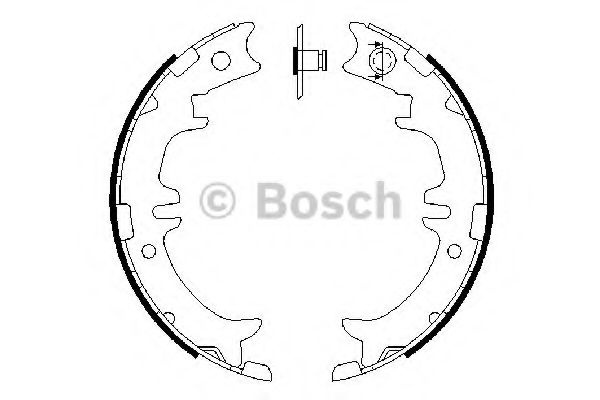 Set saboti frana, frana de mana LEXUS IS I (JCE1, GXE1) (1999 - 2005) BOSCH 0 986 487 615 piesa NOUA