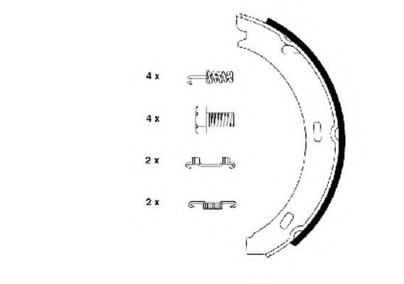 Set saboti frana, frana de mana MERCEDES B-CLASS (W245) (2005 - 2011) TEXTAR 91032800 piesa NOUA