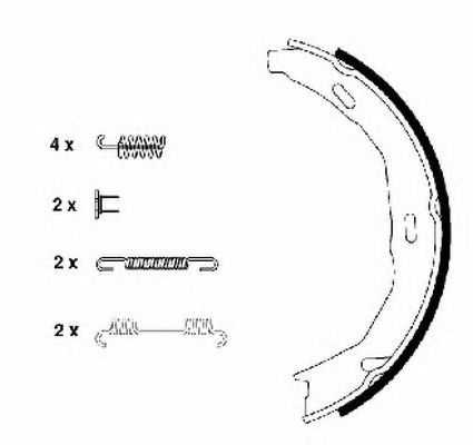 Set saboti frana, frana de mana MERCEDES C-CLASS Cupe (C204) (2011 - 2016) TEXTAR 91066900 piesa NOUA