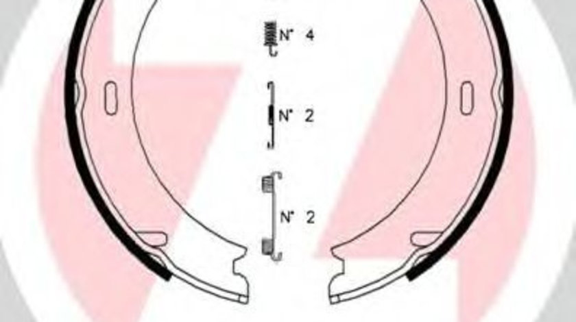 Set saboti frana, frana de mana MERCEDES CLK Cabriolet (A208) (1998 - 2002) ZIMMERMANN 10990.128.0 piesa NOUA