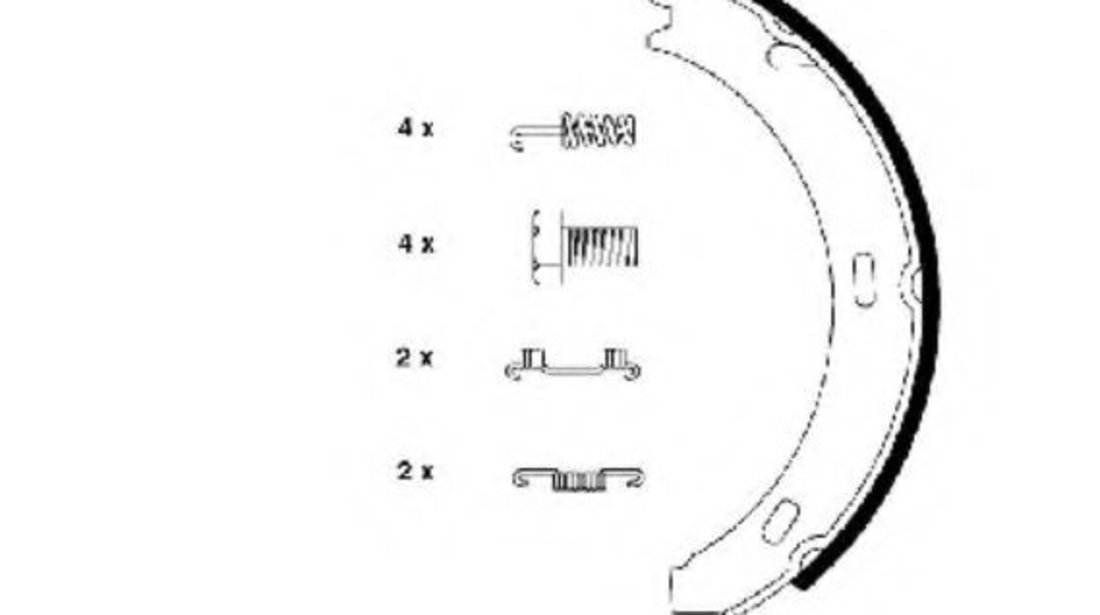 Set saboti frana, frana de mana MERCEDES E-CLASS Cupe (C124) (1993 - 1997) TEXTAR 91032800 piesa NOUA