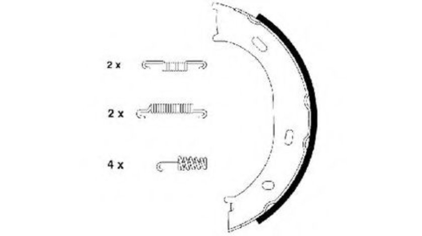 Set saboti frana, frana de mana MERCEDES G-CLASS (W463) (1989 - 2016) TEXTAR 91055100 piesa NOUA