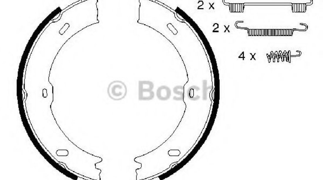 Set saboti frana, frana de mana MERCEDES SPRINTER 3,5-t caroserie (906) (2006 - 2016) BOSCH 0 986 487 720 piesa NOUA