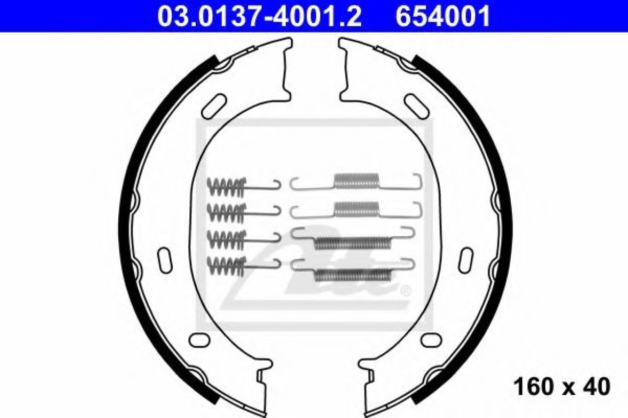 Set saboti frana, frana de mana MERCEDES SPRINTER 2-t bus (901, 902) (1995 - 2006) ATE 03.0137-4001.2 piesa NOUA