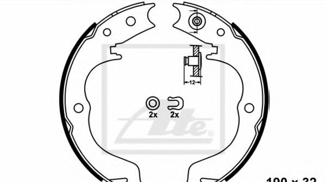 Set saboti frana, frana de mana MITSUBISHI GRANDIS (NA) (2003 - 2016) ATE 03.0137-3015.2 piesa NOUA