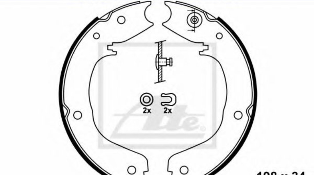 Set saboti frana, frana de mana MITSUBISHI PAJERO CLASSIC (V2_W) (2002 - 2016) ATE 03.0137-3003.2 piesa NOUA