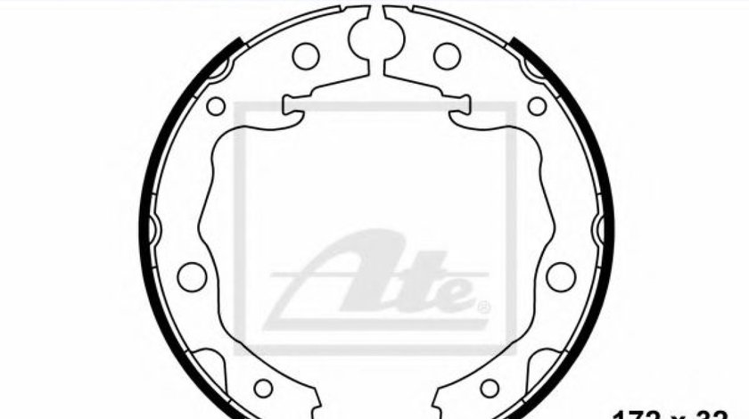 Set saboti frana, frana de mana NISSAN JUKE (F15) (2010 - 2016) ATE 03.0137-3012.2 piesa NOUA